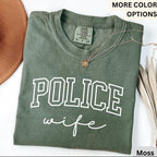 Police Wife Comfort Colors Shirt: Law Enforcement Spouse Tee