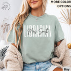 Personalized Librarian Comfort Colors Shirt, School Librarian T-Shirt, Book Lover Tee