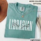 Personalized Librarian Comfort Colors Shirt, School Librarian T-Shirt, Book Lover Tee