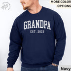 Grandpa Est Sweatshirt, Personalized Grandpa Sweater, Pregnancy Announcement Grandfather, Gift for Fathers Day