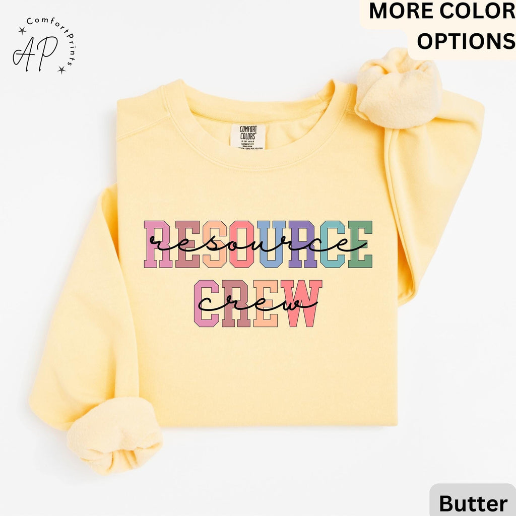 Resource Crew Comfort Colors® Sweatshirt, Resource Teacher Sweater, Back To School, Gift for Special Education Teacher