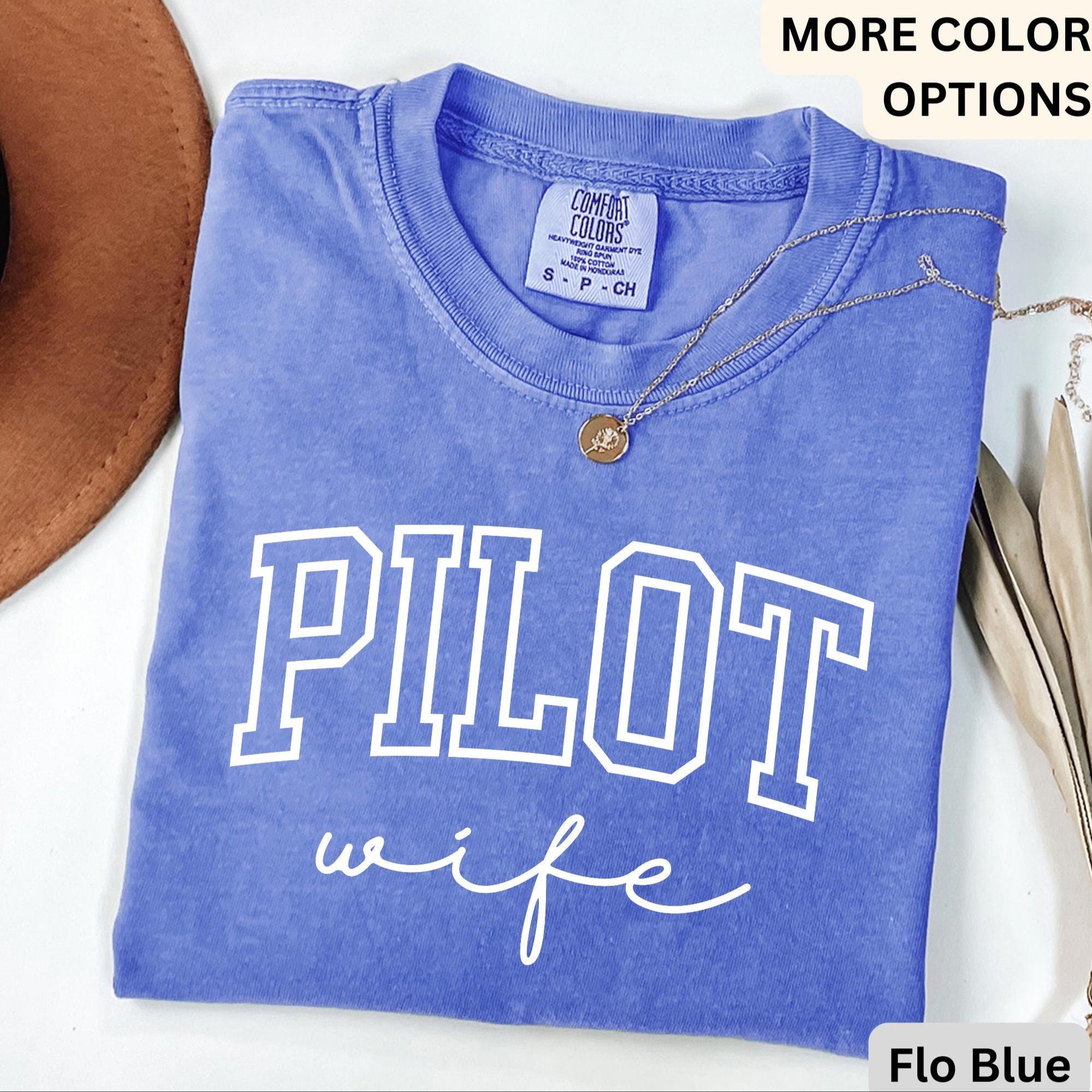 Pilot Wife Comfort Colors T-Shirt, Pilot Girlfriend Shirt, Gift for Aviator, Dibs on the Pilot