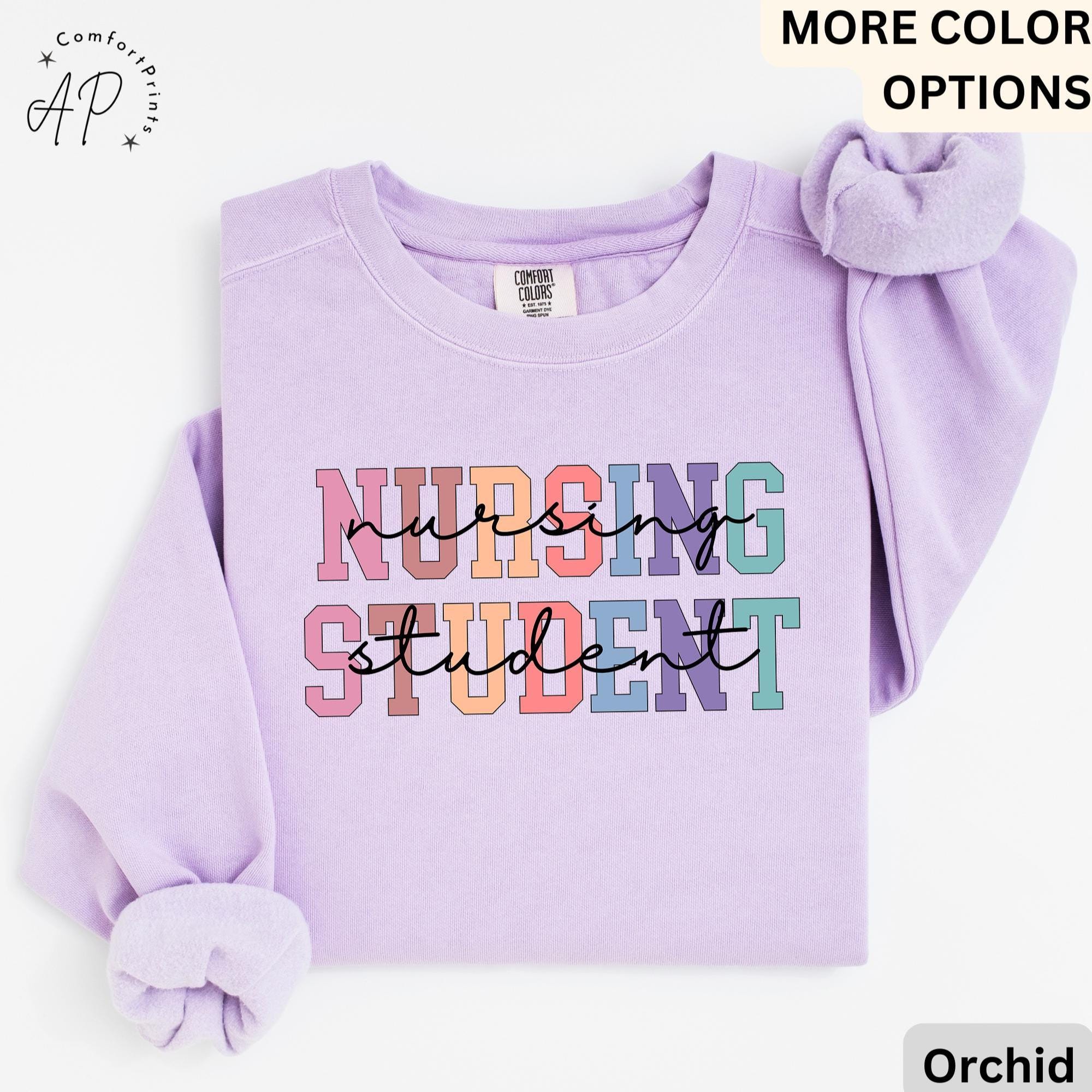Nursing Student Comfort Colors® Sweatshirt, Future Nurse Sweater, Nurse Life, Gift for New Nurse, I Can't I'm in Nursing School