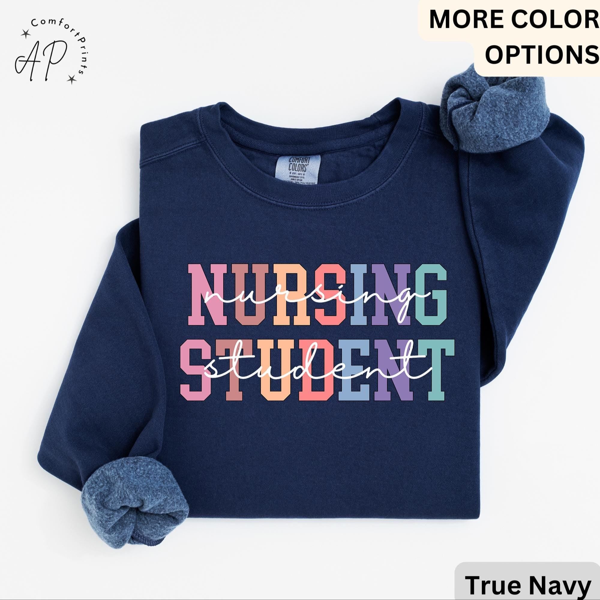 Nursing Student Comfort Colors® Sweatshirt, Future Nurse Sweater, Nurse Life, Gift for New Nurse, I Can't I'm in Nursing School