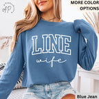 Line Wife Comfort Colors® Long Sleeve T-Shirt, Lineman Wife Long Sleeve Shirt, Linewife Long-Sleeve Tee, Gift for Electrician Spouse