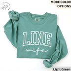 Line Wife Comfort Colors® Long Sleeve T-Shirt, Lineman Wife Long Sleeve Shirt, Linewife Long-Sleeve Tee, Gift for Electrician Spouse