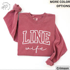 Line Wife Comfort Colors® Long Sleeve T-Shirt, Lineman Wife Long Sleeve Shirt, Linewife Long-Sleeve Tee, Gift for Electrician Spouse