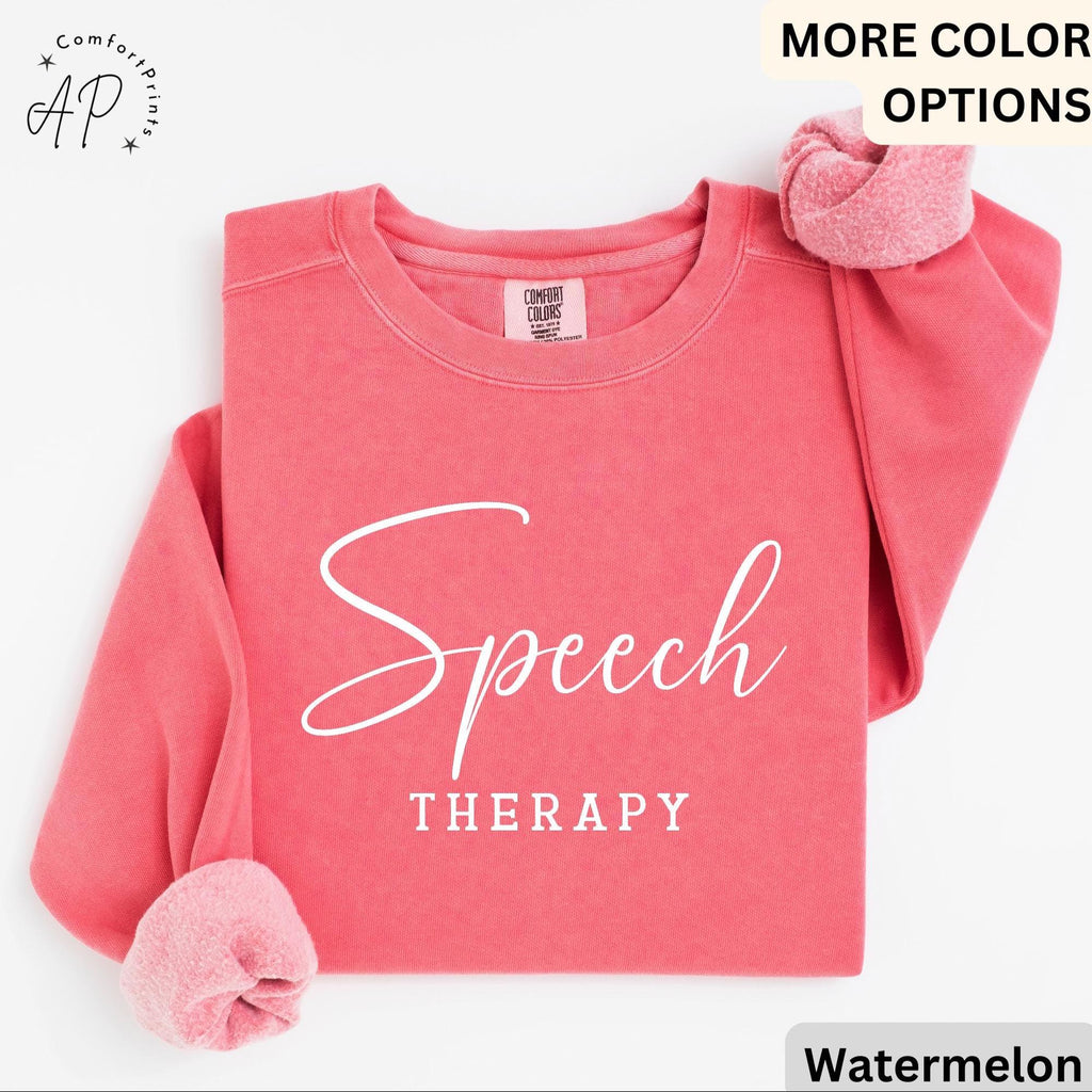 Speech Therapy Comfort Colors® Sweatshirt, Speech Language Pathologist Sweater, Gift for SLP