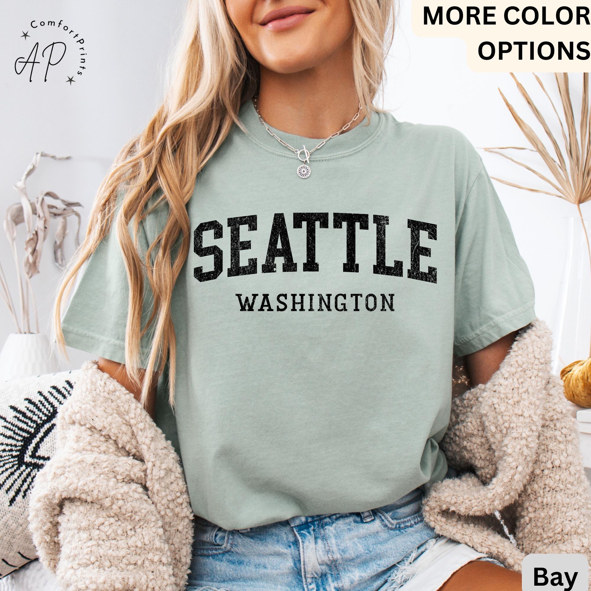 Comfort Colors Seattle Washington T-Shirt, Seattle WA Shirt, Washington Travel Souvenir Tee