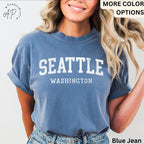 Comfort Colors Seattle Washington T-Shirt, Seattle WA Shirt, Washington Travel Souvenir Tee