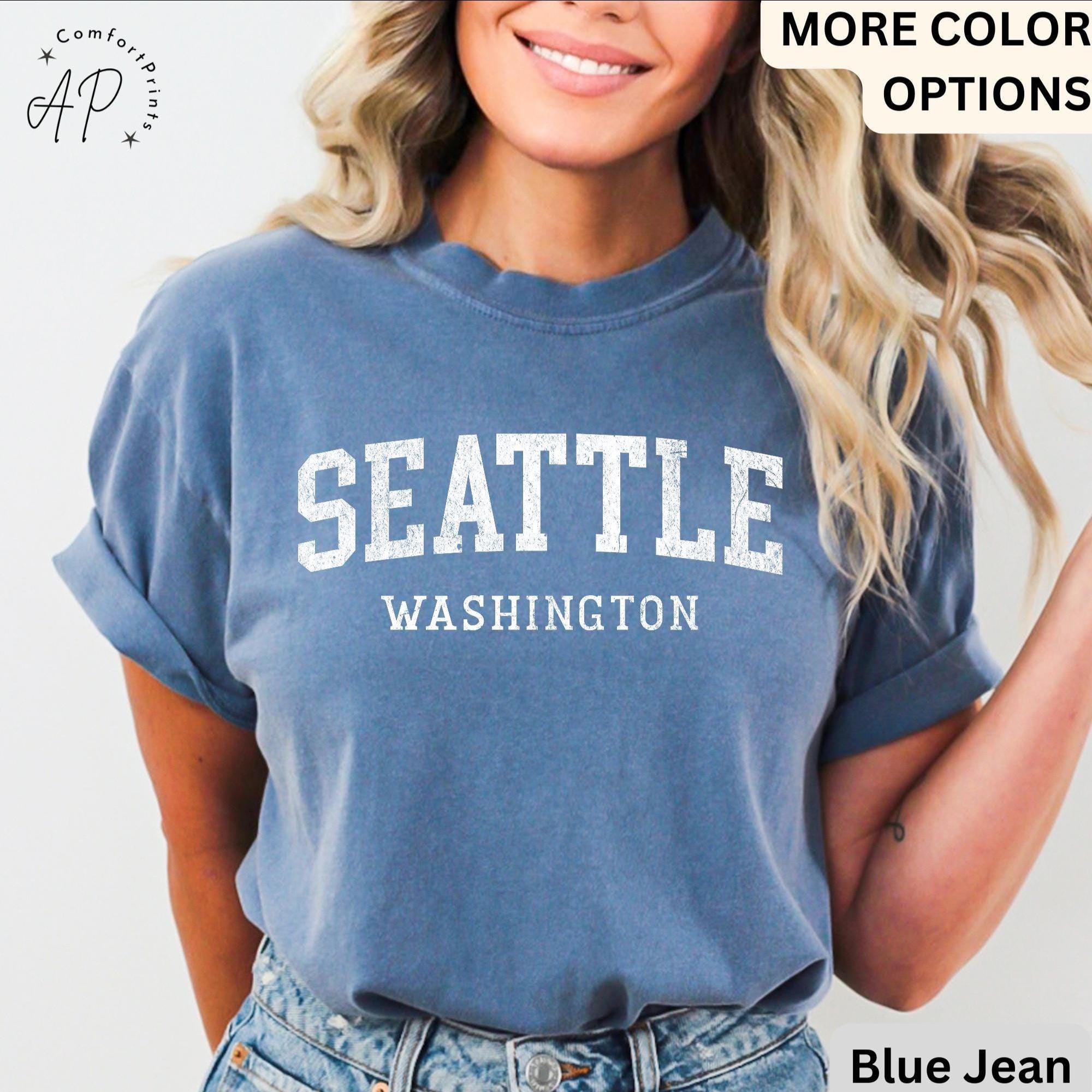 Comfort Colors Seattle Washington T-Shirt, Seattle WA Shirt, Washington Travel Souvenir Tee