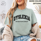 Dyslexia Interventionist Comfort Colors Shirt: Reading Specialist Tee