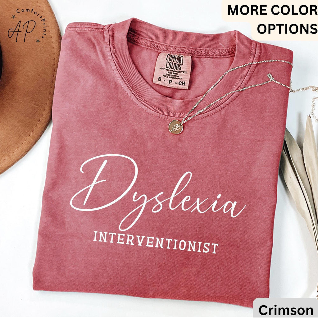 Dyslexia Interventionist Comfort Colors T-Shirt: Reading Specialist Shirt