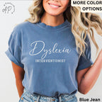 Dyslexia Interventionist Comfort Colors T-Shirt: Reading Specialist Shirt
