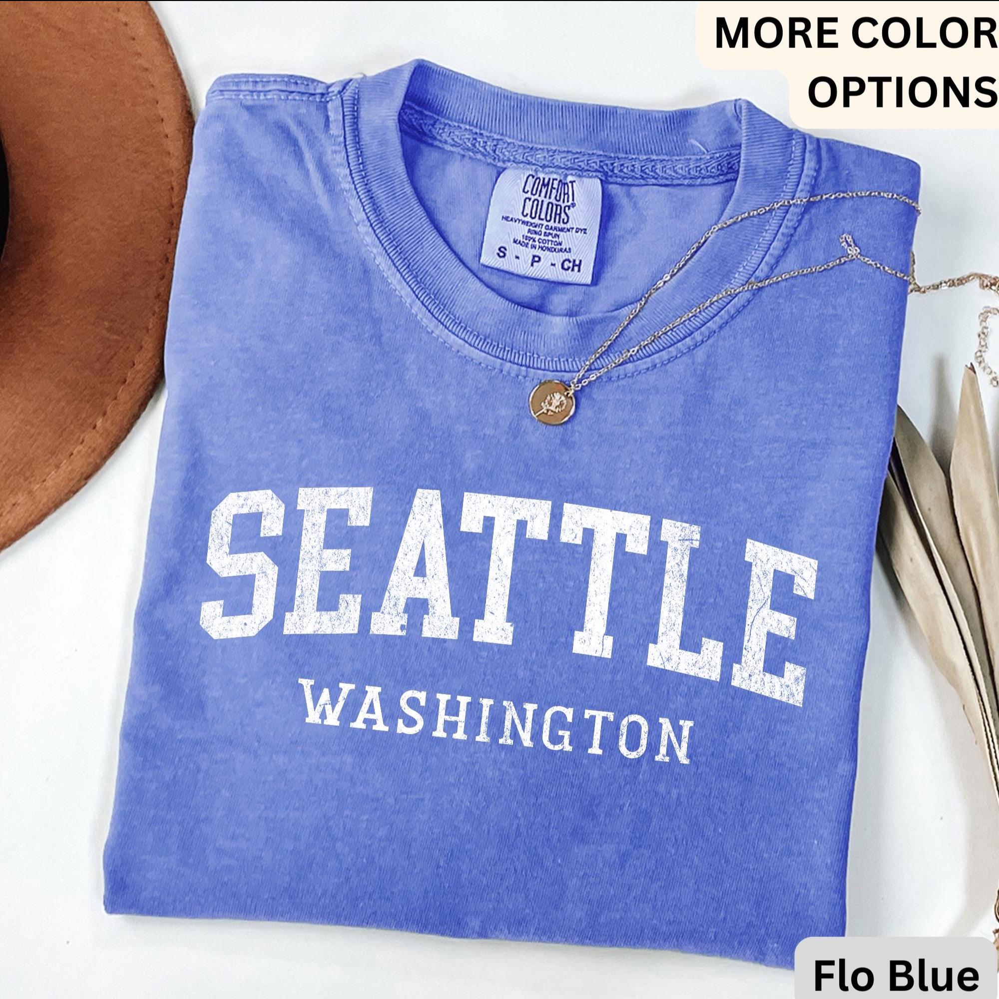 Comfort Colors Seattle Washington T-Shirt, Seattle WA Shirt, Washington Travel Souvenir Tee