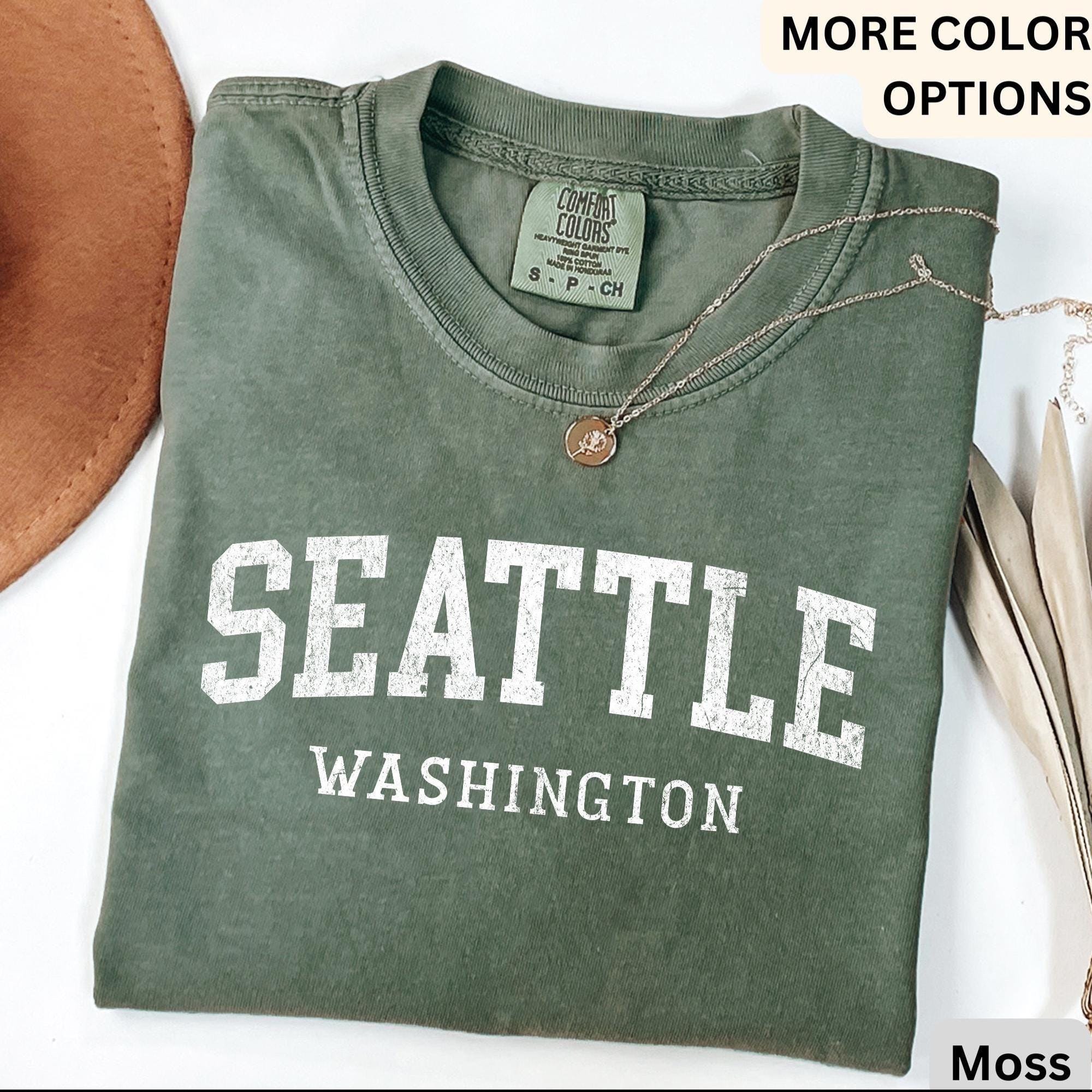 Comfort Colors Seattle Washington T-Shirt, Seattle WA Shirt, Washington Travel Souvenir Tee