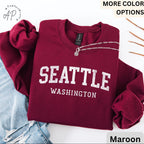 Comfort Colors Seattle Washington Sweatshirt: Travel Souvenir Gift