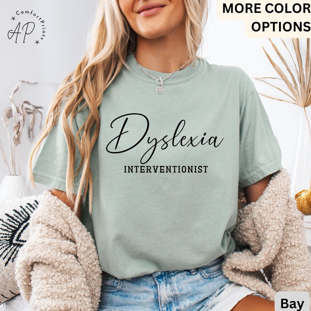 Dyslexia Interventionist Comfort Colors T-Shirt: Reading Specialist Shirt