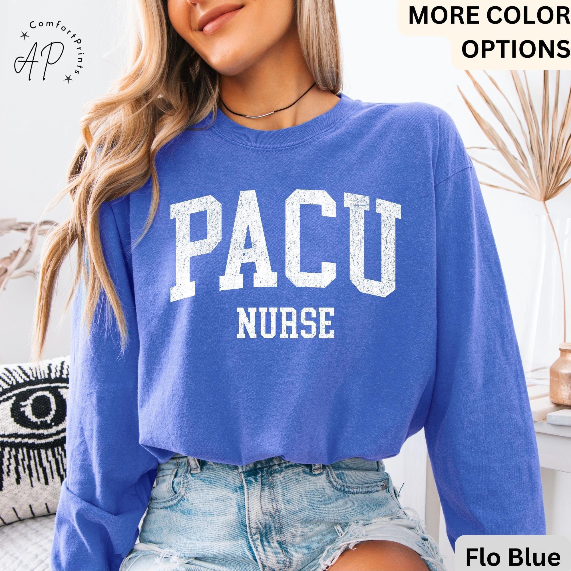 PACU Nurse Comfort Colors® Long Sleeve Shirt, Post Anesthesia Care Unit Nursing Long-Sleeve Tee, PACU Squad LongSleeve Shirt