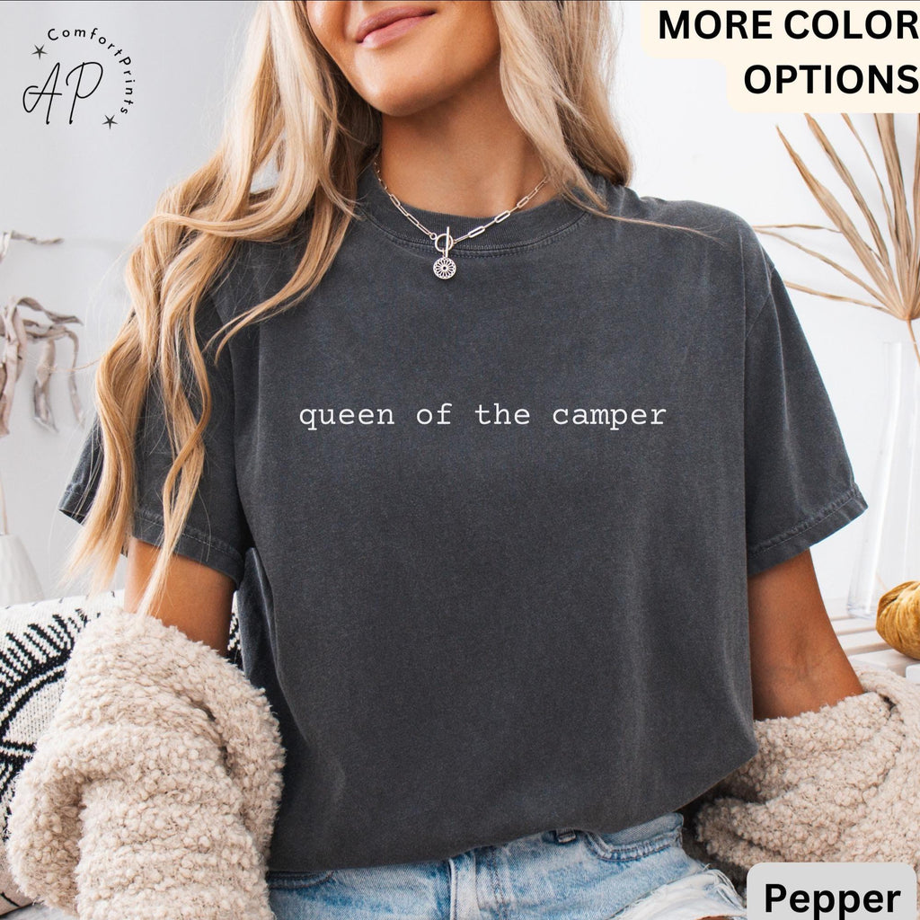 Queen of the Camper Comfort Colors T-Shirt, Camping Shirt, Life of a Campter Tee, Gift for Adventurer