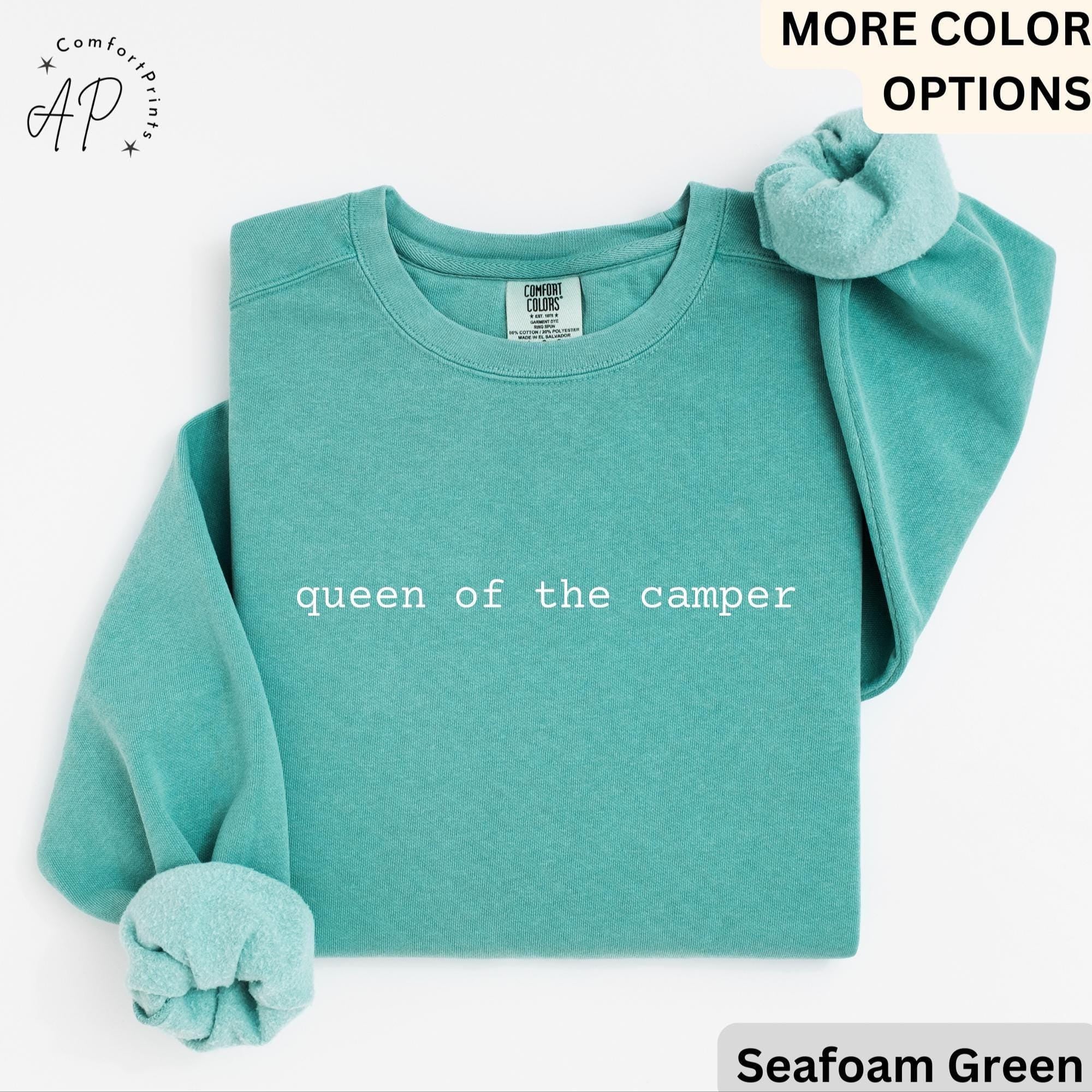 Queen of the Camper Comfort Colors Sweatshirt, Camping Sweater, Life of a Camper, Gift for Adventurer