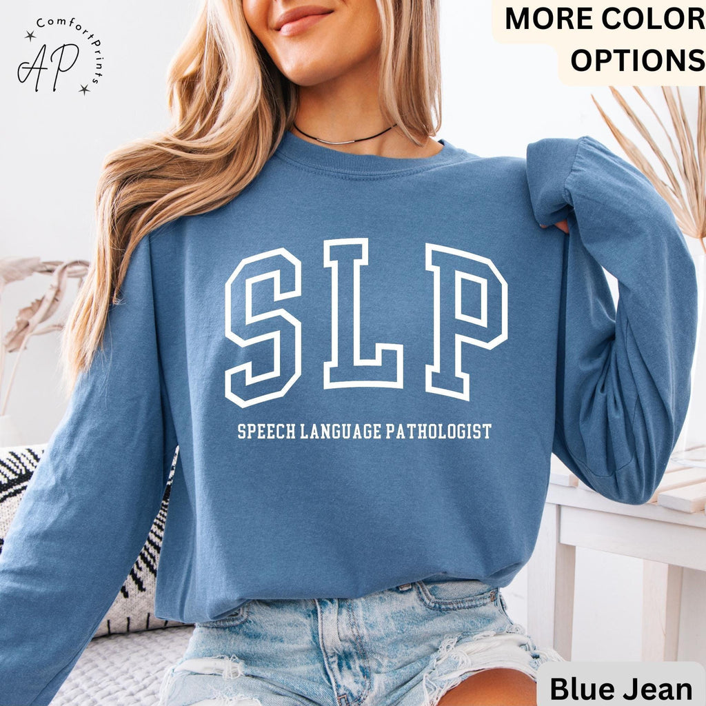 SLP Comfort Colors® Long Sleeve Shirt, Speech Language Pathologist Long-Sleeve Tee