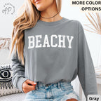 Beachy Comfort Colors® Long Sleeve Shirt, Vacation Therapy Long-Sleeve Tee, Beach Therapy Long Sleeve Shirt