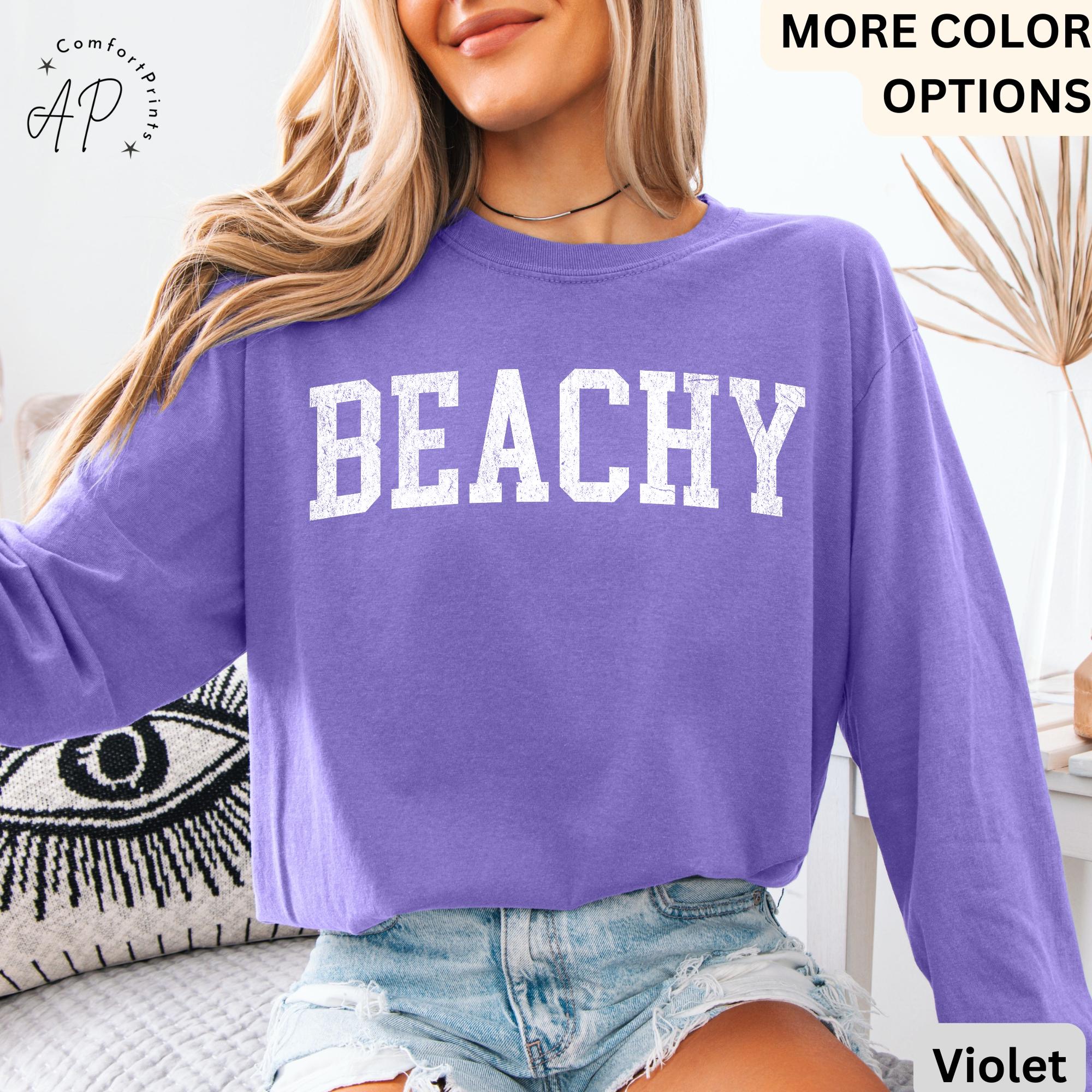 Beachy Comfort Colors® Long Sleeve Shirt, Vacation Therapy Long-Sleeve Tee, Beach Therapy Long Sleeve Shirt