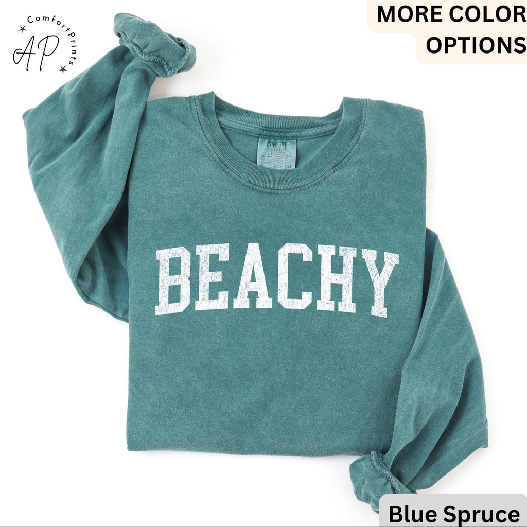 Beachy Comfort Colors® Long Sleeve Shirt, Vacation Therapy Long-Sleeve Tee, Beach Therapy Long Sleeve Shirt