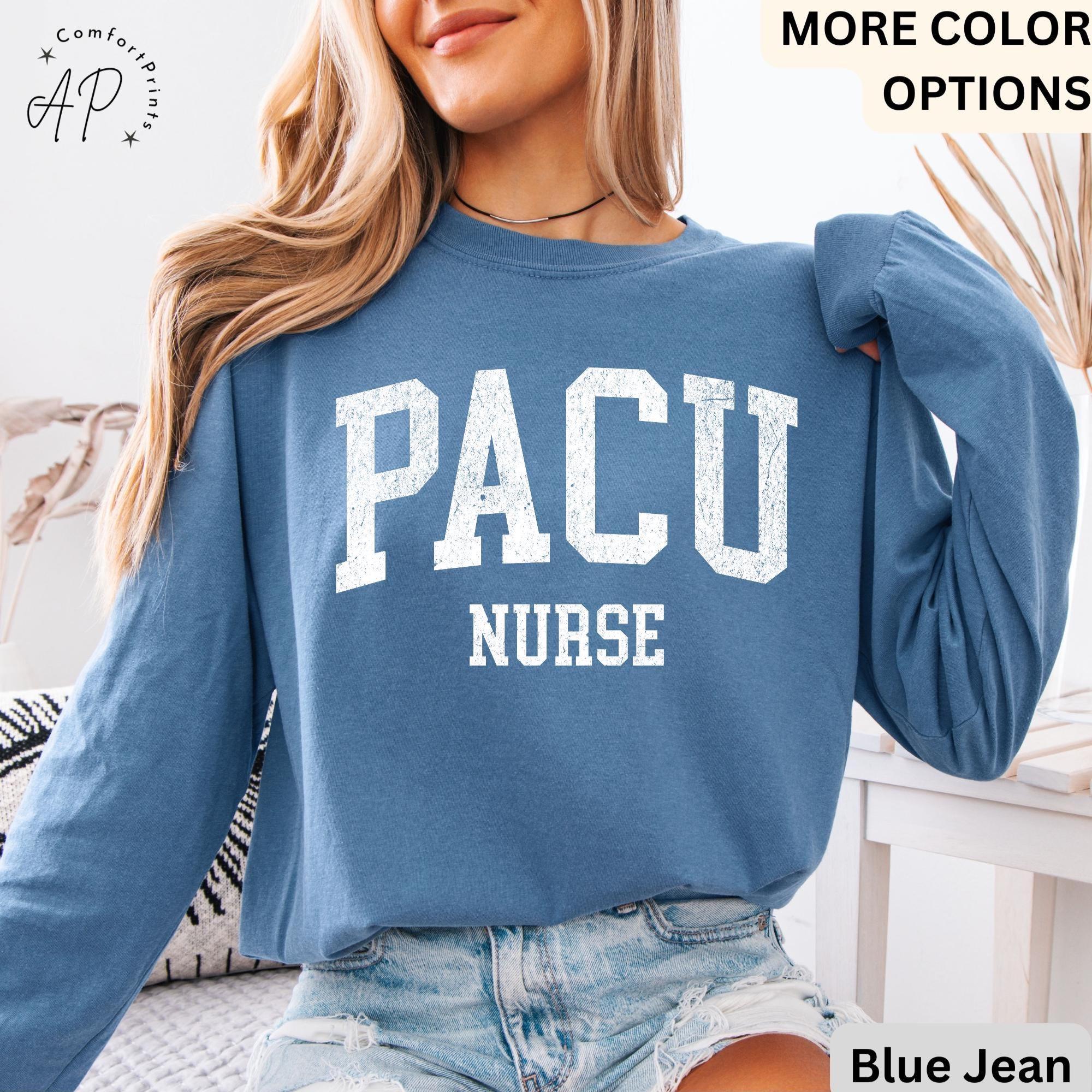 PACU Nurse Comfort Colors® Long Sleeve Shirt, Post Anesthesia Care Unit Nursing Long-Sleeve Tee, PACU Squad LongSleeve Shirt