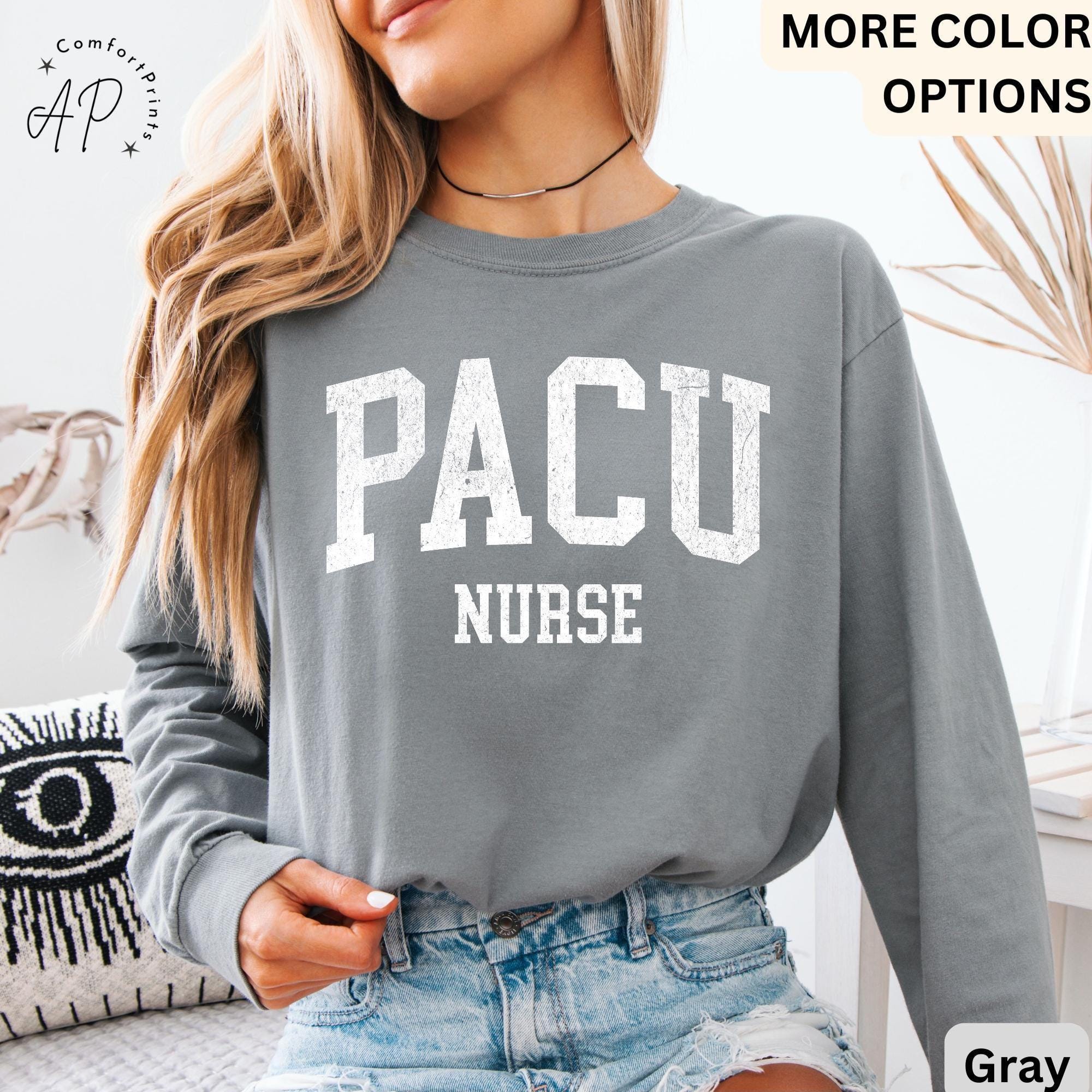 PACU Nurse Comfort Colors® Long Sleeve Shirt, Post Anesthesia Care Unit Nursing Long-Sleeve Tee, PACU Squad LongSleeve Shirt