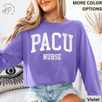 PACU Nurse Comfort Colors® Long Sleeve Shirt, Post Anesthesia Care Unit Nursing Long-Sleeve Tee, PACU Squad LongSleeve Shirt
