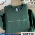 Queen of the Camper Comfort Colors Sweatshirt, Camping Sweater, Life of a Camper, Gift for Adventurer
