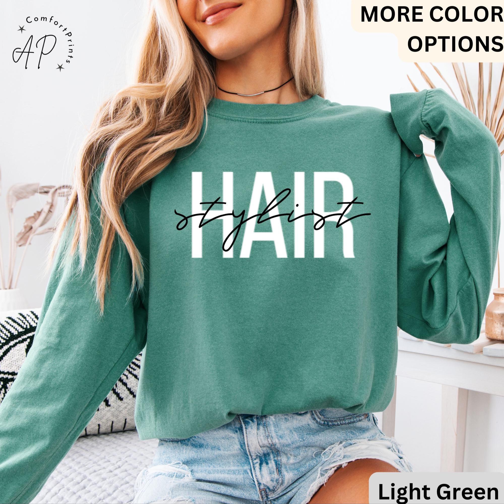 Hair Stylist Comfort Colors® Long Sleeve T-Shirt, Hair Dresser Shirt, Cosmetologist Long Sleeve, Gift for Hair Salon Specialist