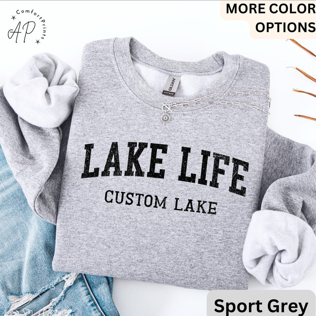 Personalized Lake Life Sweatshirt, Custom Lake House Sweater, Lake Vacation Shirt, Gift for Travel Lover