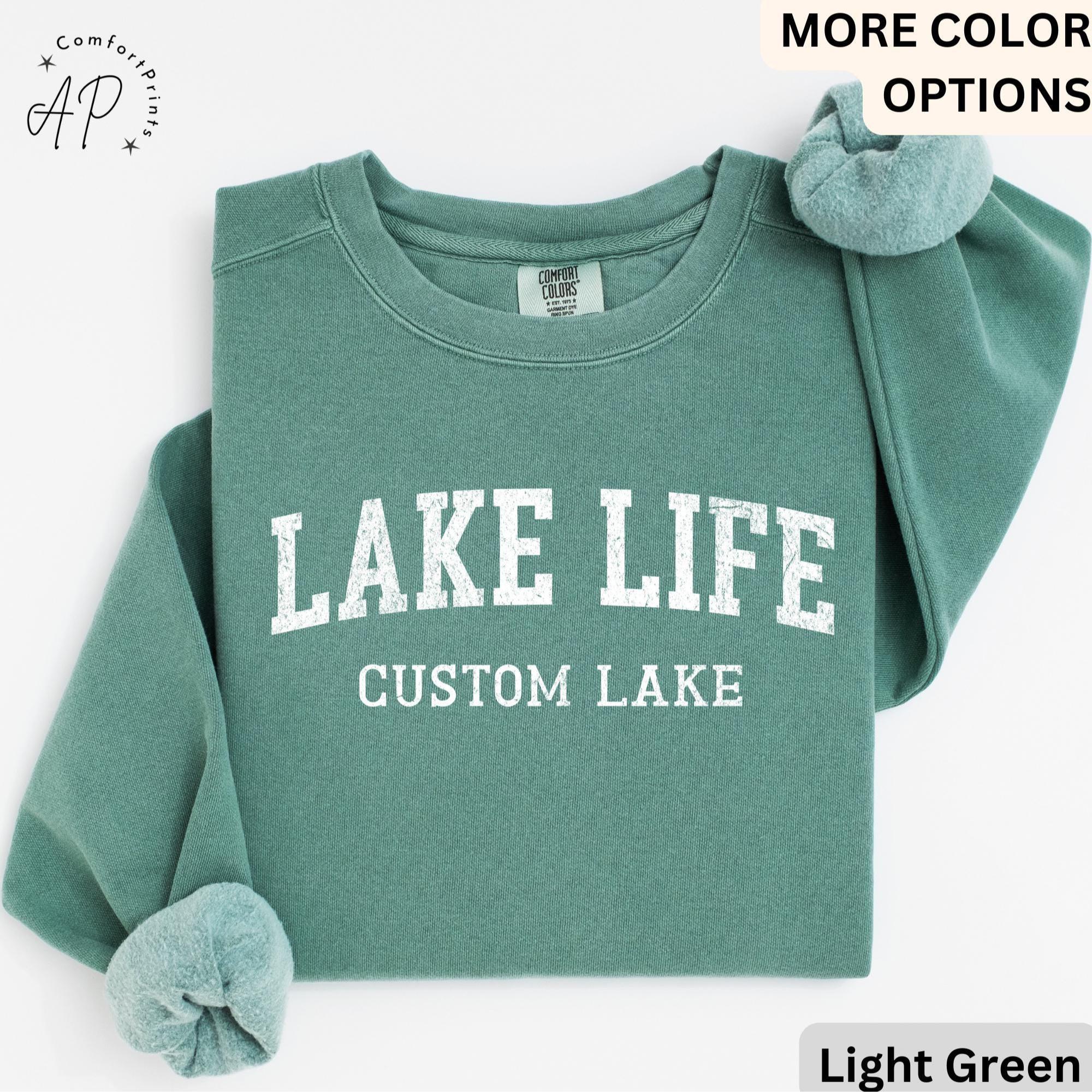 Personalized Lake Life Sweatshirt, Custom Lake House Sweater, Lake Vacation Shirt, Gift for Travel Lover