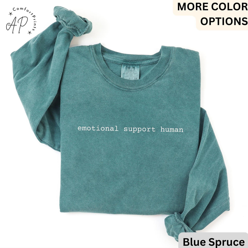 Mental Health Advocate Comfort Colors® Long Sleeve Shirt, Emotional Support Human Long-Sleeve Tee, Gift for Therapist LongSleeve Shirt
