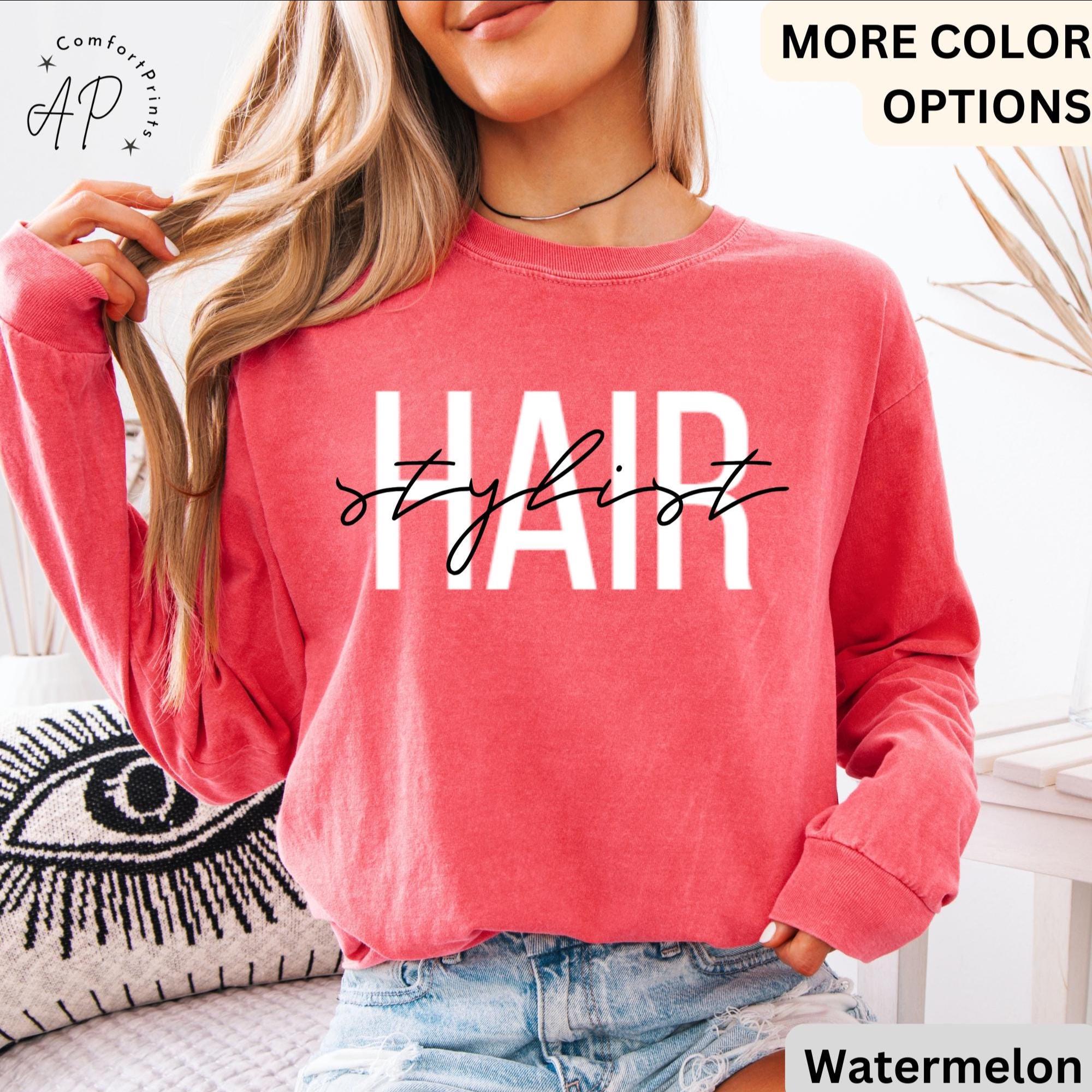 Hair Stylist Comfort Colors® Long Sleeve T-Shirt, Hair Dresser Shirt, Cosmetologist Long Sleeve, Gift for Hair Salon Specialist