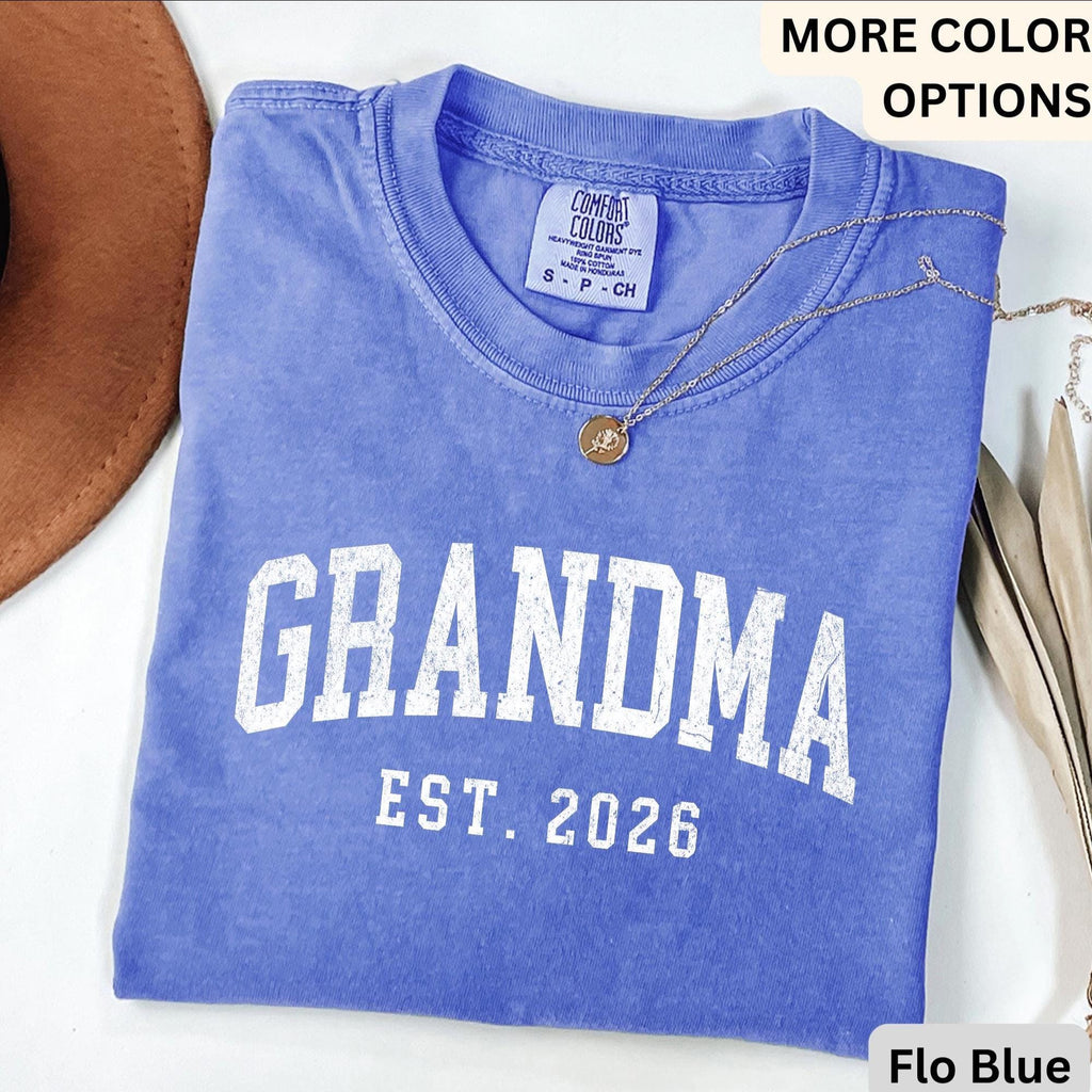 Grandma Comfort Colors® T-Shirt, Personalized Grandma Shirt, Gift for Grandmother, Mother's Day Grammy Tee