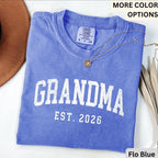 Grandma Comfort Colors® T-Shirt, Personalized Grandma Shirt, Gift for Grandmother, Mother's Day Grammy Tee