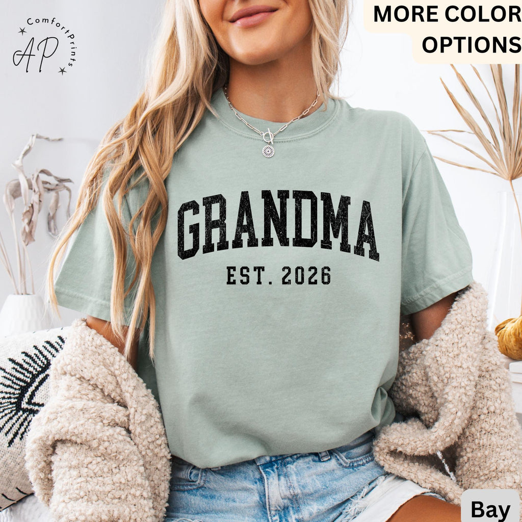 Grandma Comfort Colors® T-Shirt, Personalized Grandma Shirt, Gift for Grandmother, Mother's Day Grammy Tee