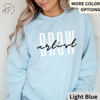 Brow Artist Comfort Colors® Sweatshirt, Brow Therapist Esthetician Sweater, Eyelash Extension, Lash Tech Gift, Mascara Lover, Cosmetology