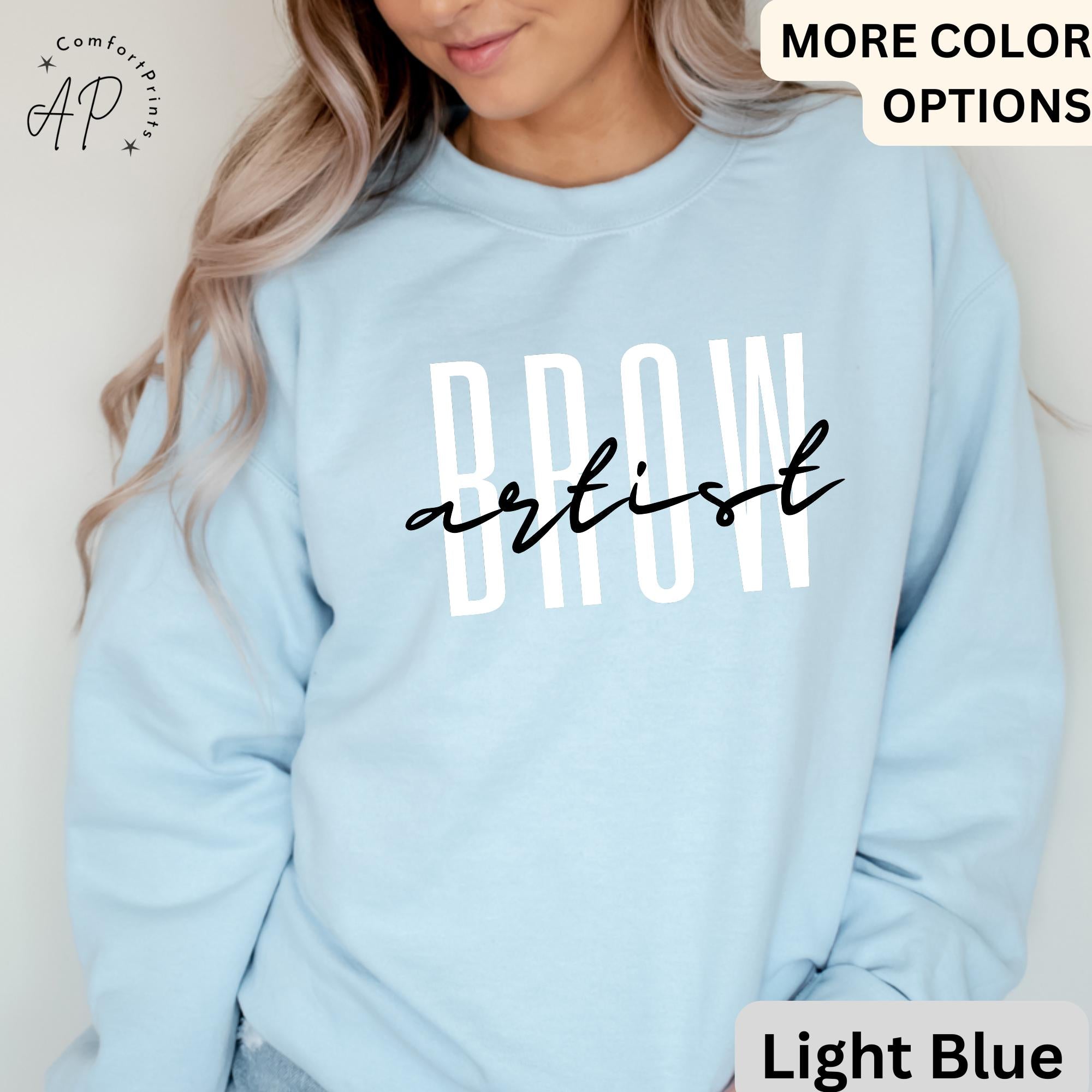 Brow Artist Comfort Colors® Sweatshirt, Brow Therapist Esthetician Sweater, Eyelash Extension, Lash Tech Gift, Mascara Lover, Cosmetology