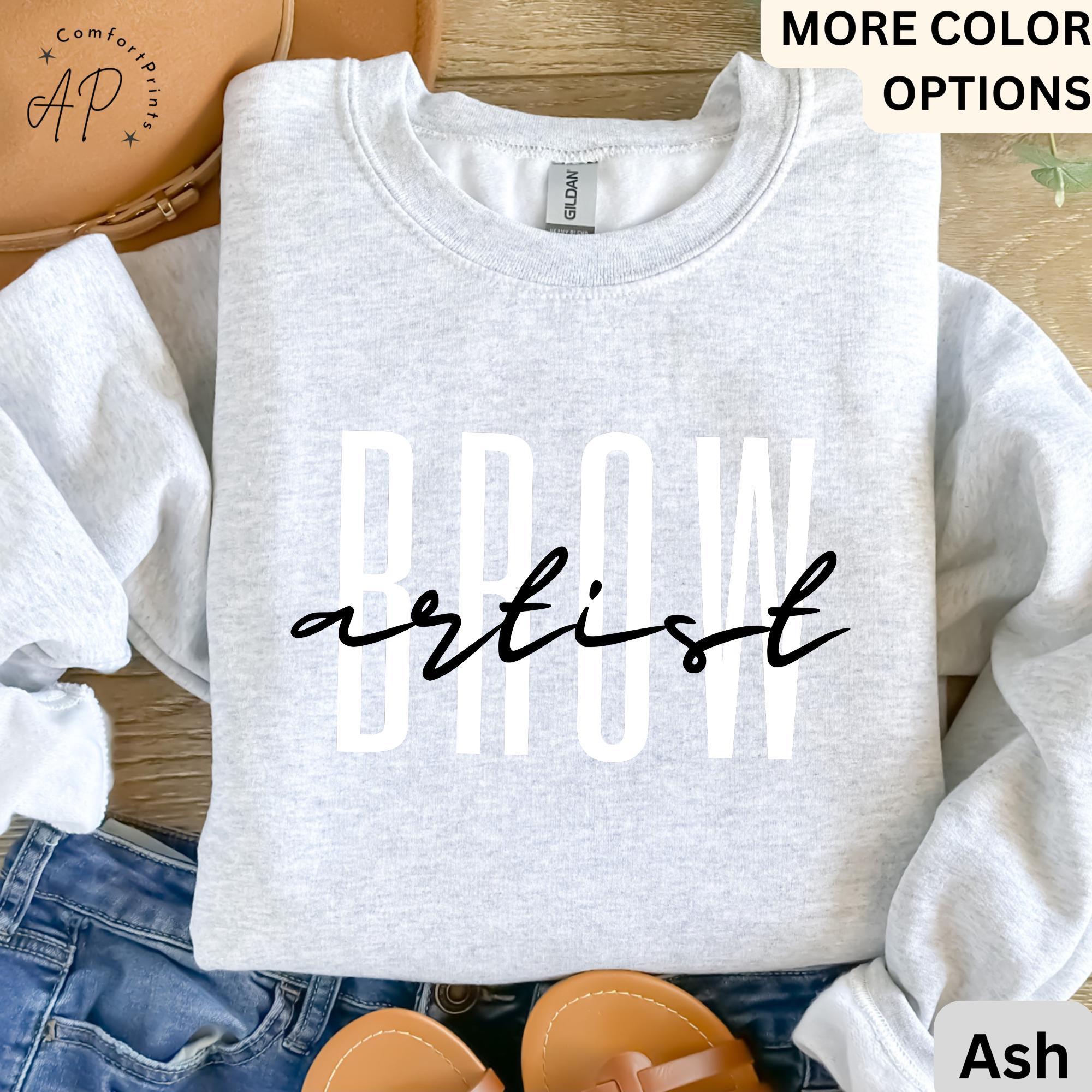 Brow Artist Comfort Colors® Sweatshirt, Brow Therapist Esthetician Sweater, Eyelash Extension, Lash Tech Gift, Mascara Lover, Cosmetology