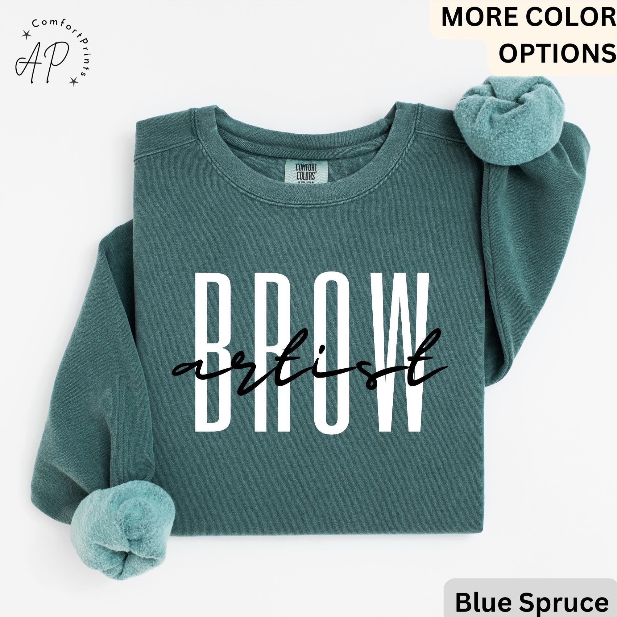 Brow Artist Comfort Colors® Sweatshirt, Brow Therapist Esthetician Sweater, Eyelash Extension, Lash Tech Gift, Mascara Lover, Cosmetology