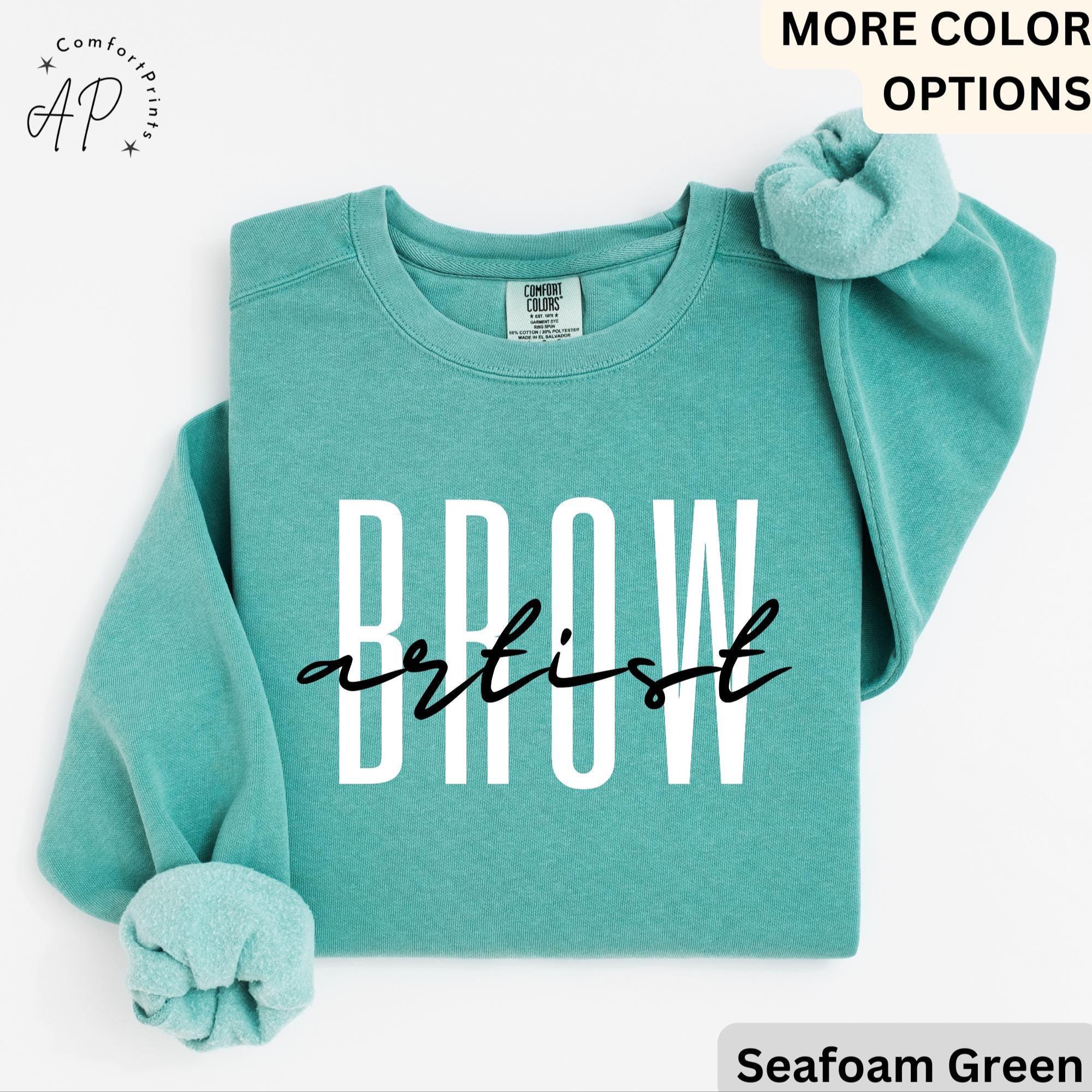Brow Artist Comfort Colors® Sweatshirt, Brow Therapist Esthetician Sweater, Eyelash Extension, Lash Tech Gift, Mascara Lover, Cosmetology