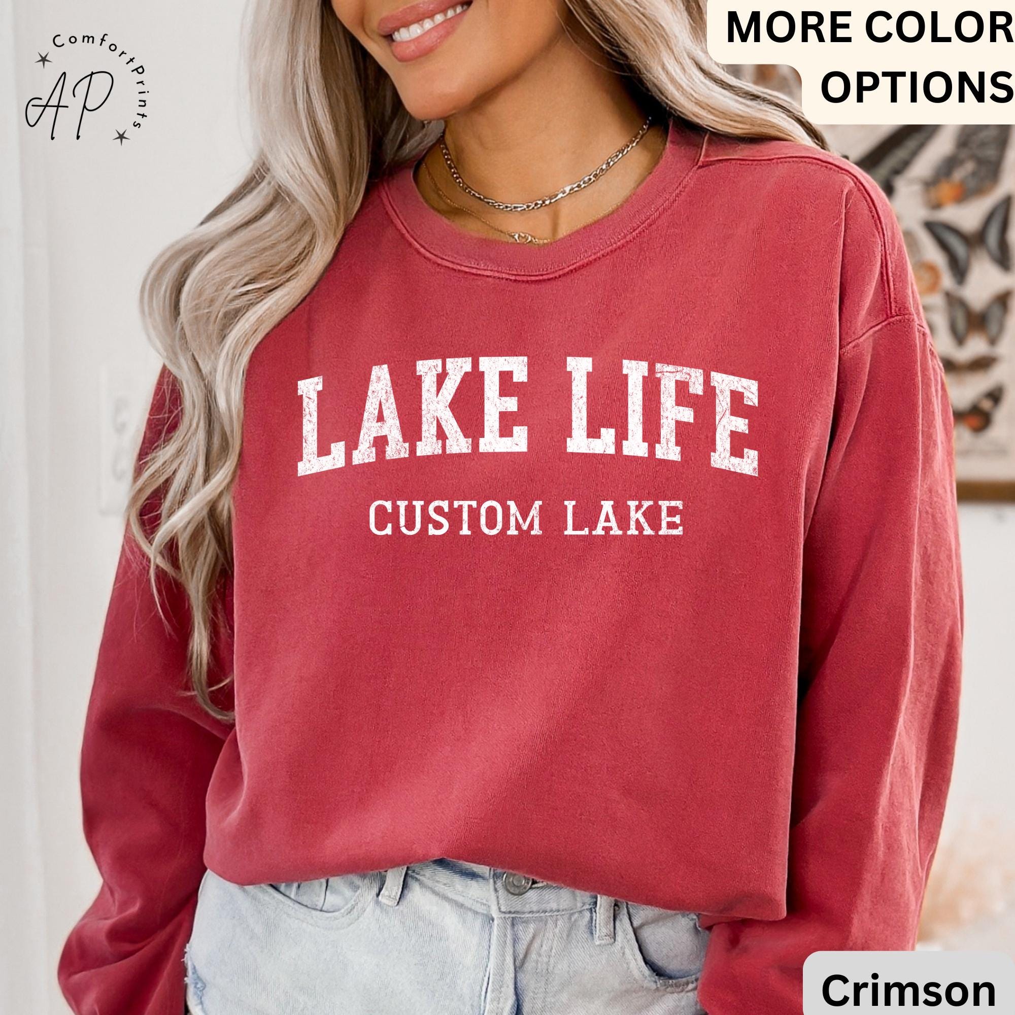 Personalized Lake Life Sweatshirt, Custom Lake House Sweater, Lake Vacation Shirt, Gift for Travel Lover