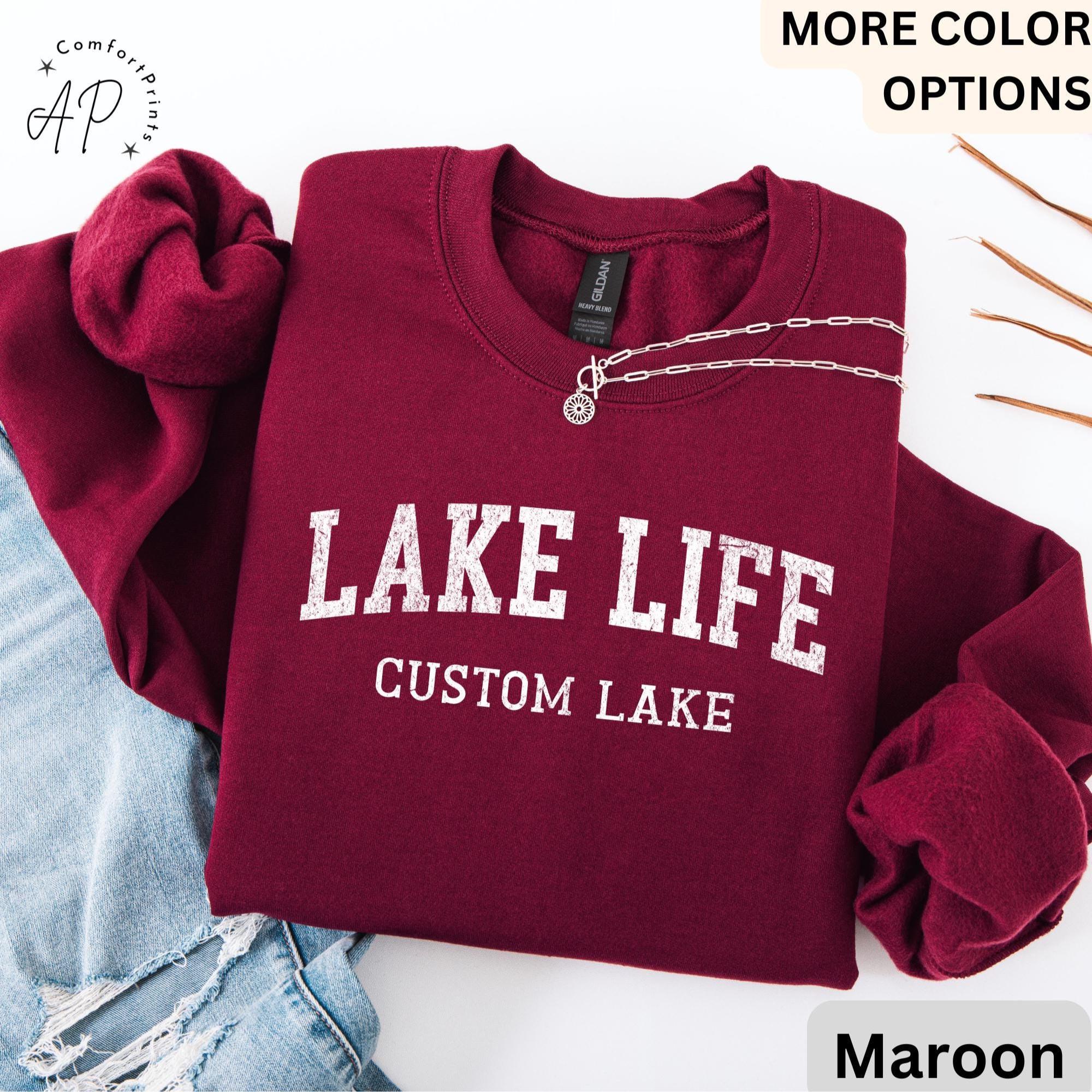 Personalized Lake Life Sweatshirt, Custom Lake House Sweater, Lake Vacation Shirt, Gift for Travel Lover