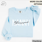 Blessed Nanny Comfort Colors® Sweatshirt, New Nana Sweater, Gift for Grandma, Pregnant Announcement, Grammy