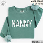 Blessed Nanny Comfort Colors® Sweatshirt, New Nana Sweater, Gift for Grandma, Pregnant Announcement, Grammy